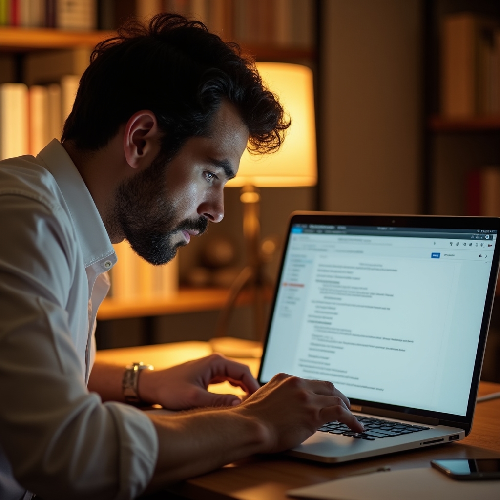 Corso di scrittura email professionali su schermo di laptop